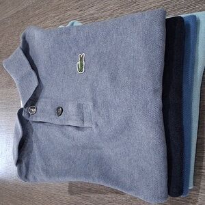 Lacoste Boys Short Sleeve Polo Shirts Set Of 4